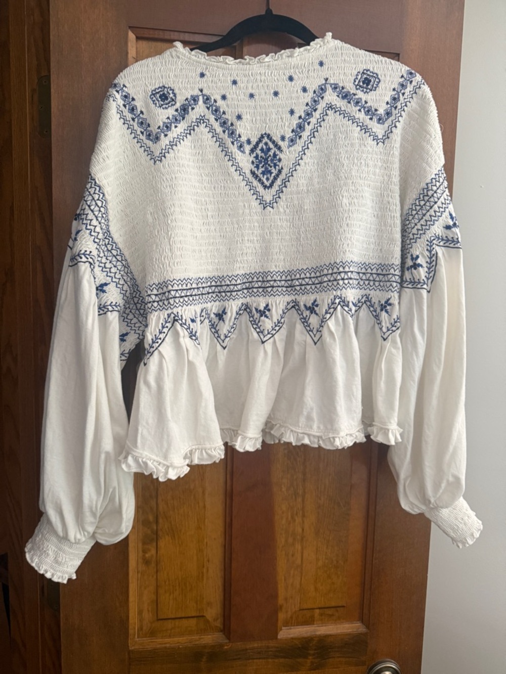 Free People Holly Embroidered 100% Cotton Top (Medium) - Picture 6 of 8